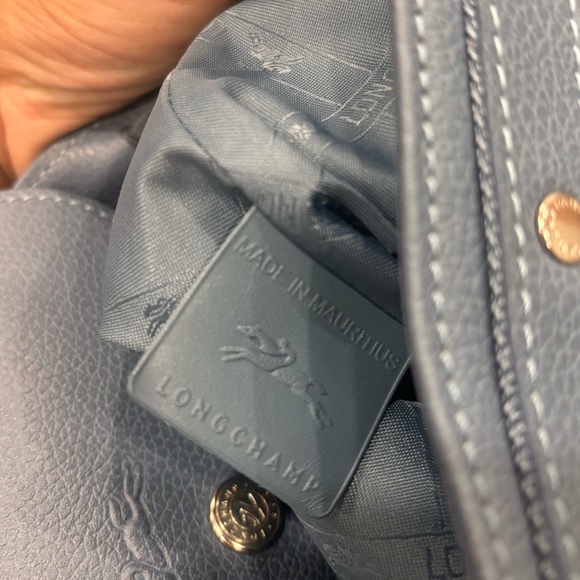 Longchamp Le Foulonné leather backpack in a blue shade - Picture 9 of 9